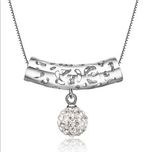 Solid Sterling Silver French Drop Necklace New